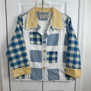 Vintage Taylor G Patchwork Quilt Jacket Women S Cottagecore Prairie USA Made